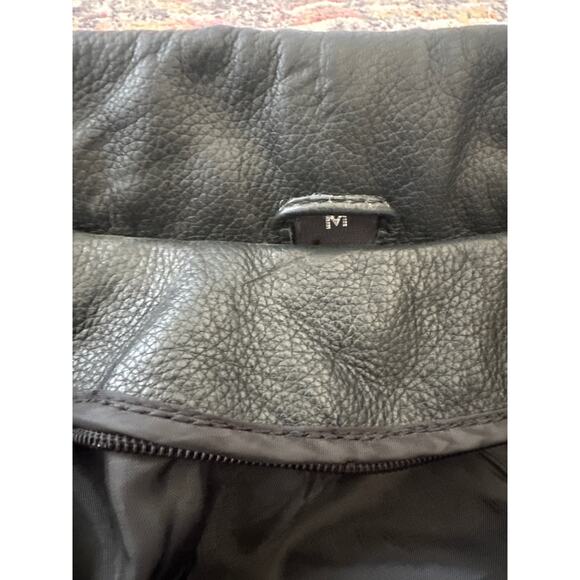 Vintage Black Leather Fringe Jacket | Size Medium | Western Biker Rodeo Boho - Picture 10 of 12